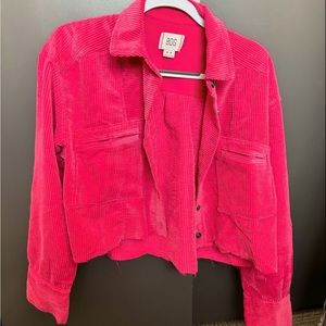 Urban outfitters pink corduroy button up